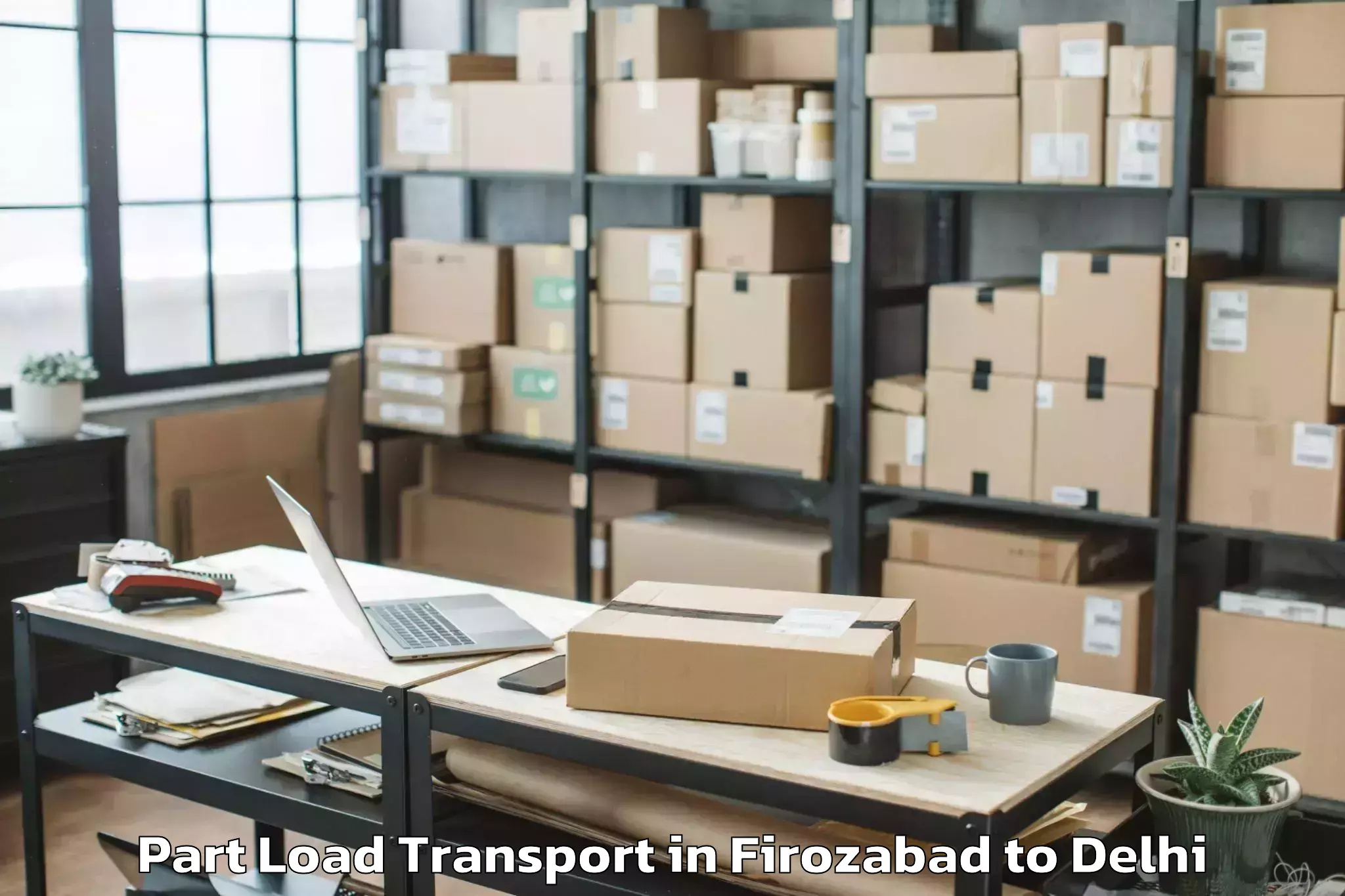 Expert Firozabad to Mgf Metropolitan Mall Delhi Part Load Transport